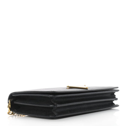 Prada Saffiano Bandoliera Flip Lock Chain Crossbody Bag Black 4 of 11