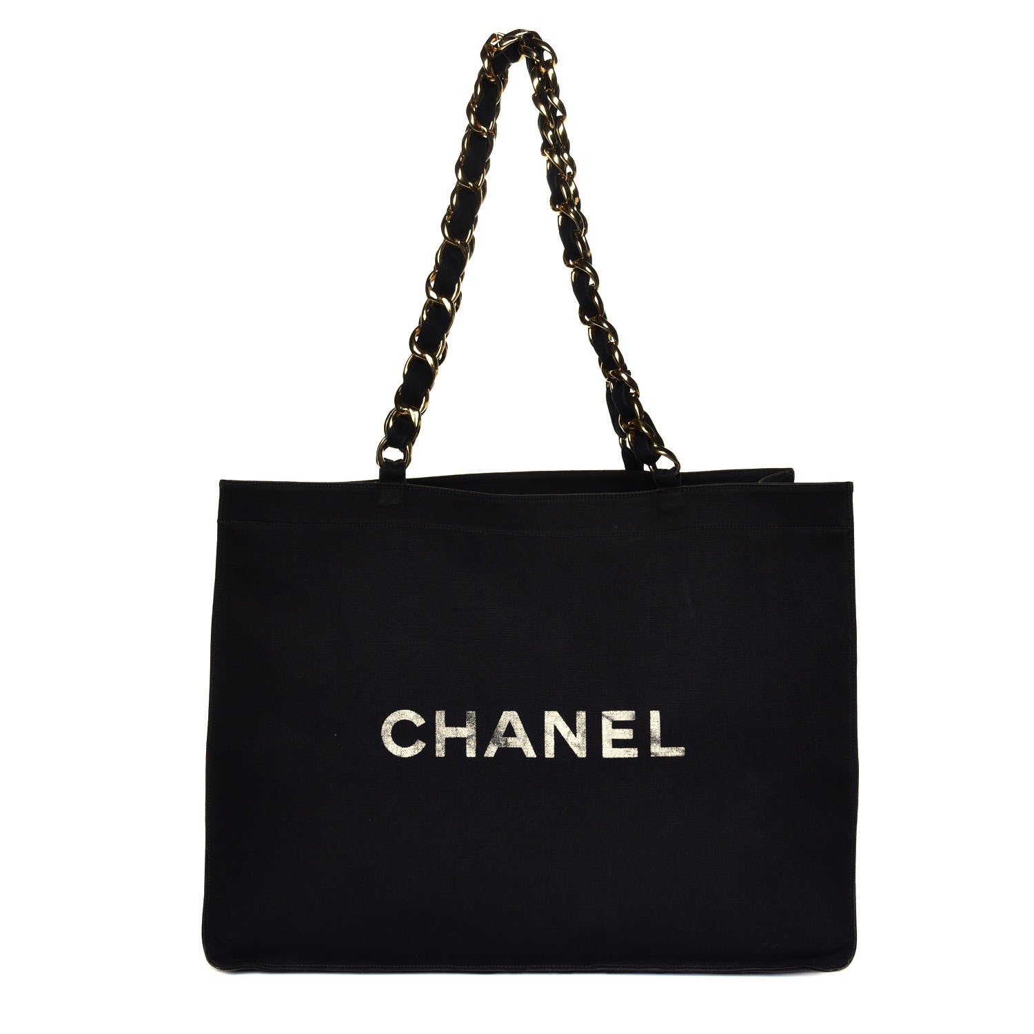 Chanel Canvas Chain Jumbo CC Tote Black 1 of 4