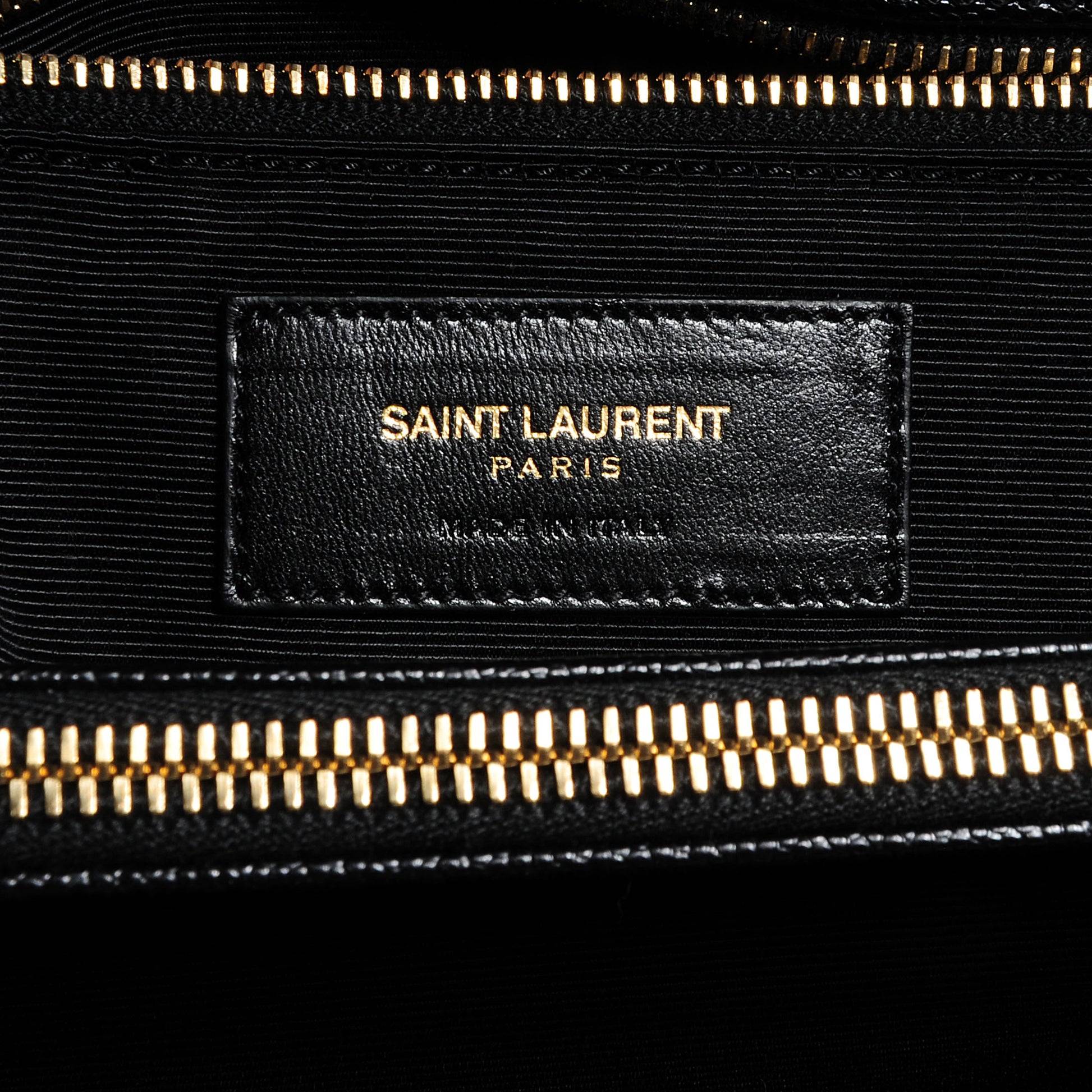 Saint Laurent Matelasse Chevron Monogram Shopping Bag Black 6 of 9