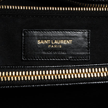 Saint Laurent Matelasse Chevron Monogram Shopping Bag Black 6 of 9