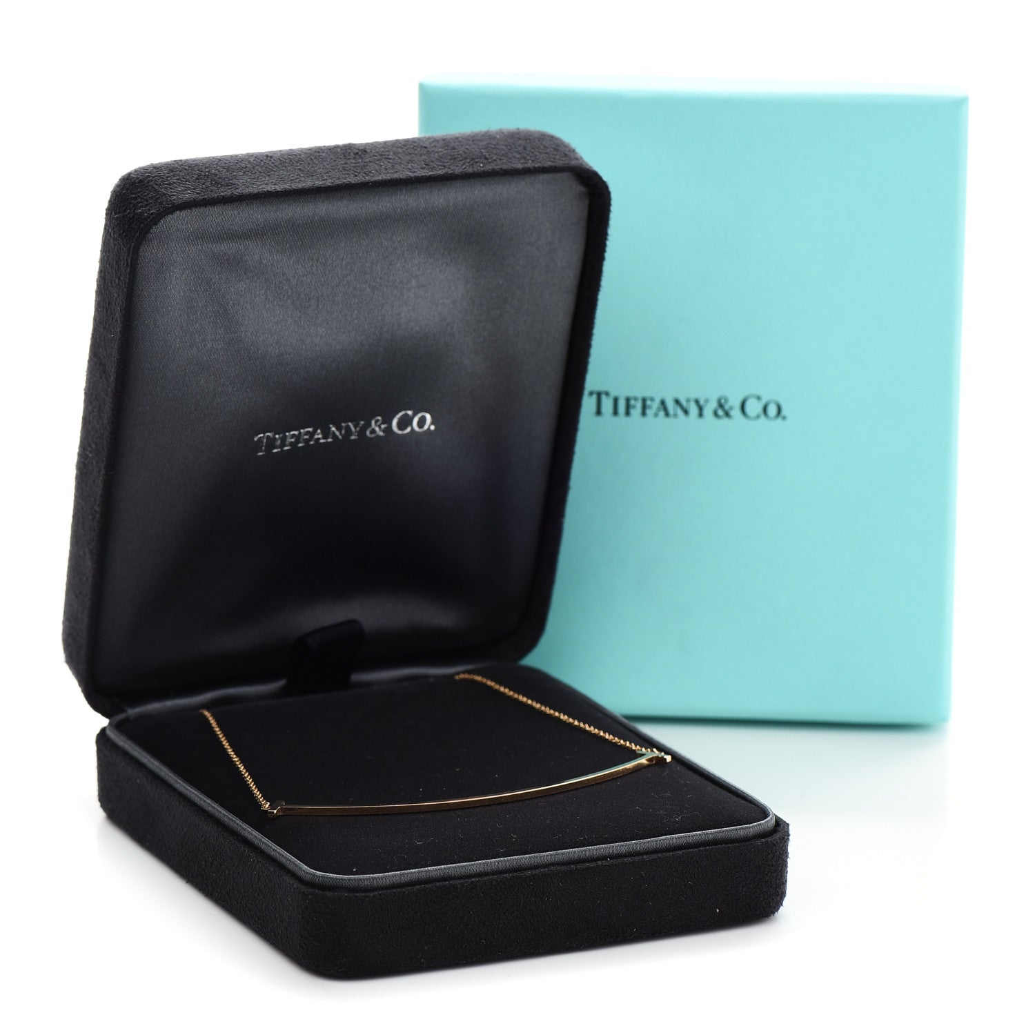 Tiffany 18K Rose Gold Large T Smile Pendant Necklace 6 of 6