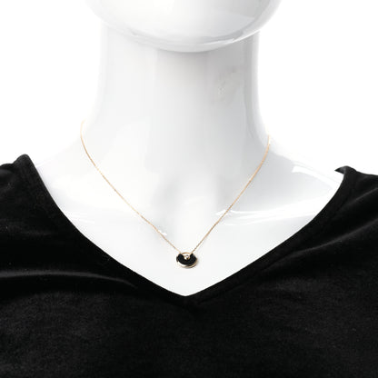 Cartier 18K Pink Gold Diamond Black Onyx XS Amulette de Cartier Pendant Necklace 2 of 6