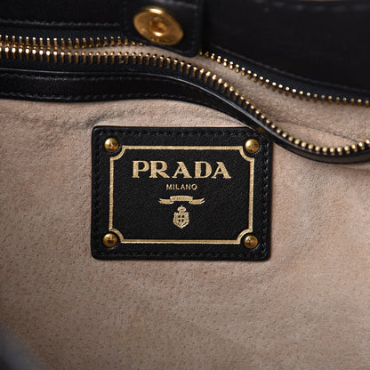 Prada Soft Calf Tote Black 6 of 12