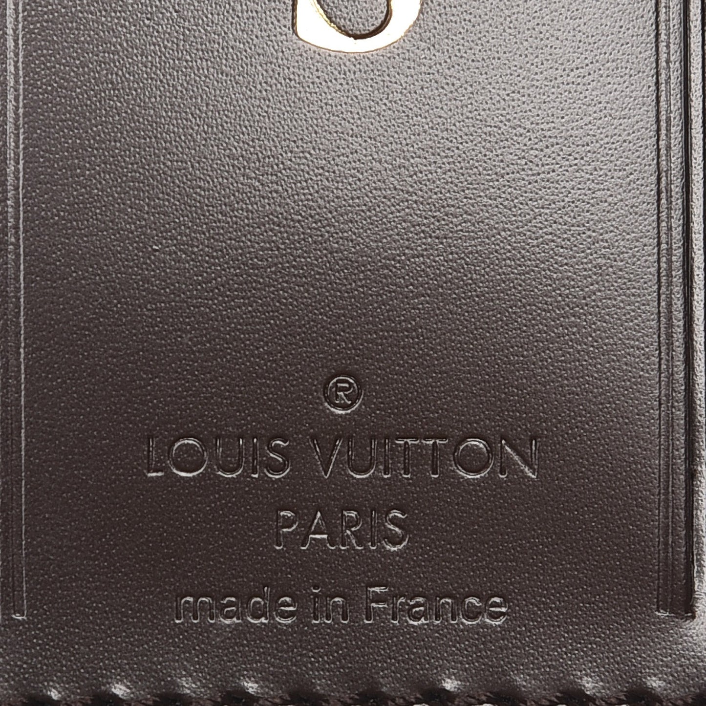 Calfskin Luggage Tag Ebene