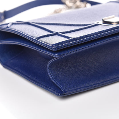 Christian Dior Grained Calfskin Medium Diorama Flap Bag Bleu De Minuit 7 of 8