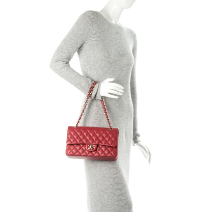 Chanel Caviar Quilted Medium Double Flap Red 2 of 8