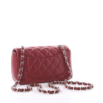 Chanel Caviar Quilted Mini Rectangular Flap Red 2 of 9