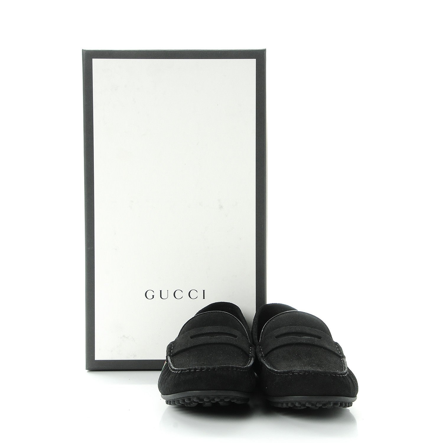 Gucci Suede Web Mens Kanye Driver Loafers 9.5 Black 9 of 9