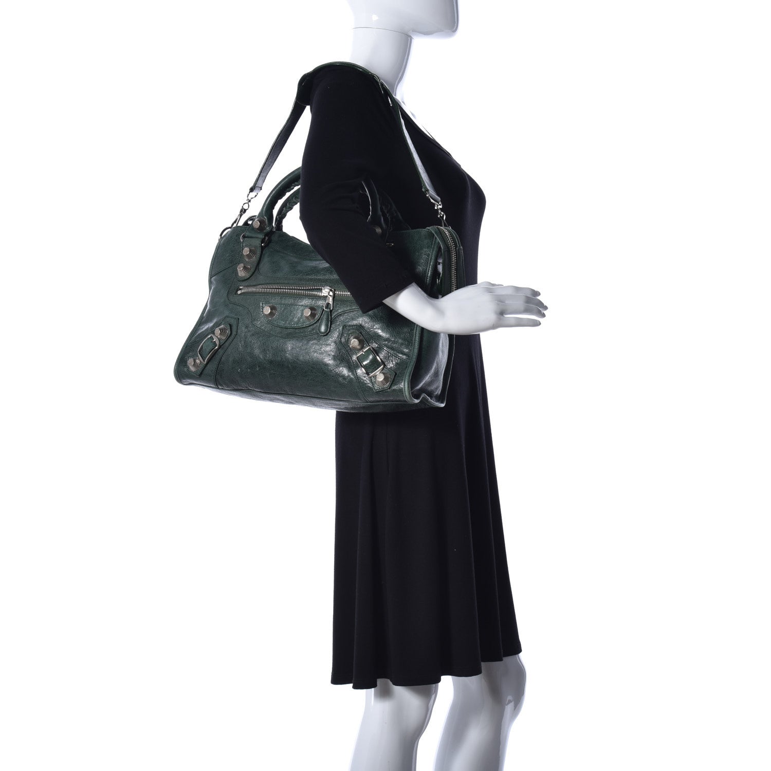 Balenciaga Agneau Giant 21 Silver Hardware City Evergreen 2 of 10