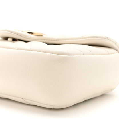 Gucci Lambskin Matelasse Mini GG Marmont Shoulder Bag White 9 of 9