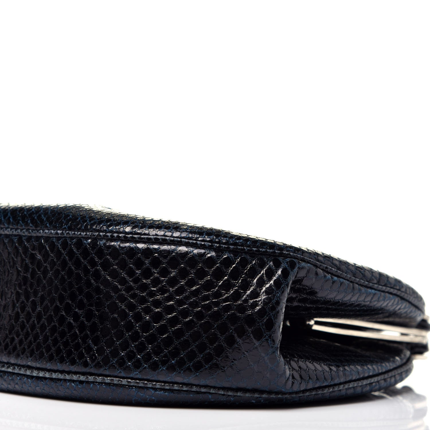 Judith Leiber Snakeskin Crystal Evening Bag Black 9 of 11
