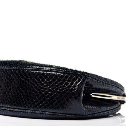 Judith Leiber Snakeskin Crystal Evening Bag Black 9 of 11