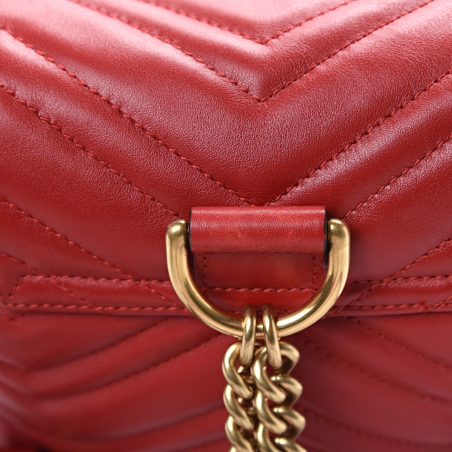 Calfskin Matelasse GG Marmont Flap Backpack Hibiscus Red