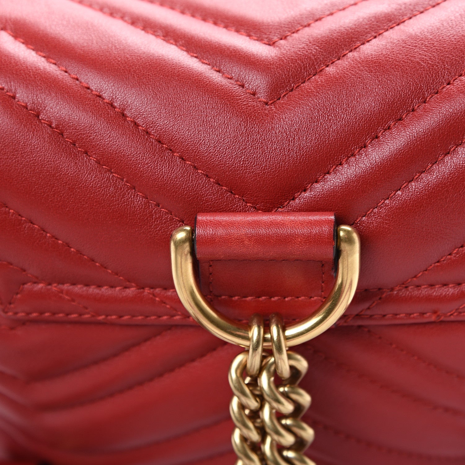 Gucci Calfskin Matelasse GG Marmont Flap Backpack Hibiscus Red 12 of 12