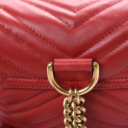 Gucci Calfskin Matelasse GG Marmont Flap Backpack Hibiscus Red 12 of 12