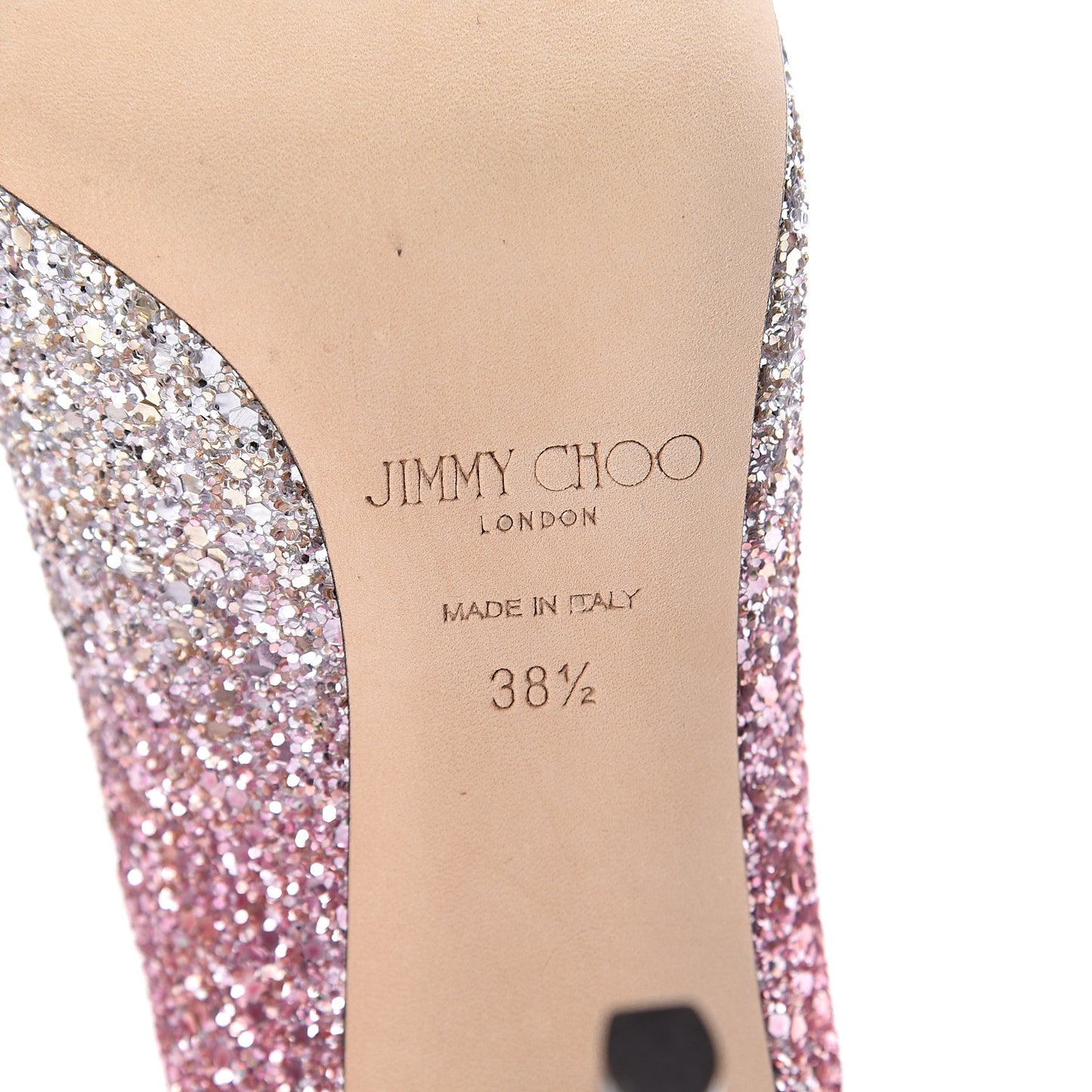 Coarse Glitter Degrade Romy 100 Pumps 38.5 Silver Pink