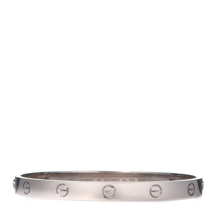 Cartier 18K White Gold LOVE Bracelet 18 1 of 7