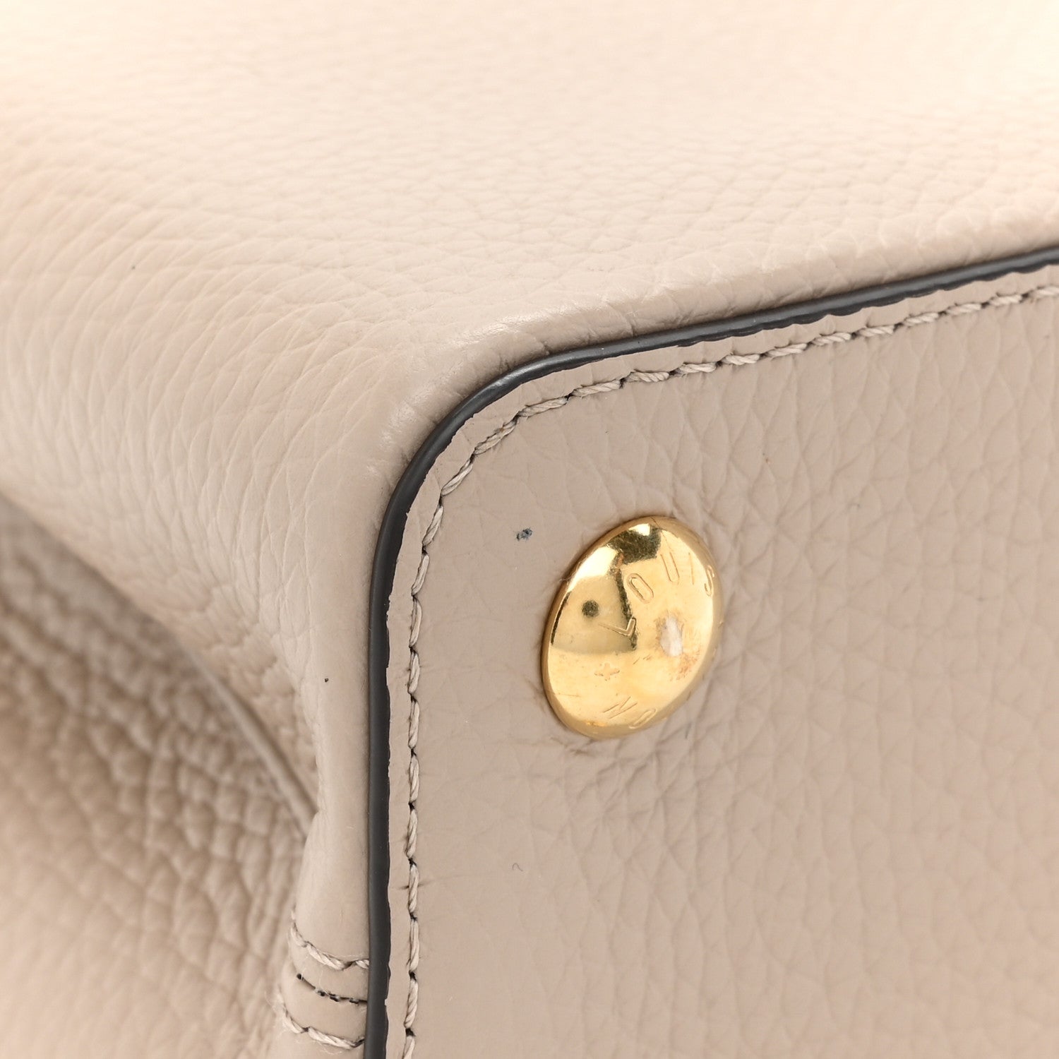 Louis Vuitton Taurillon Capucines BB Galet 10 of 10