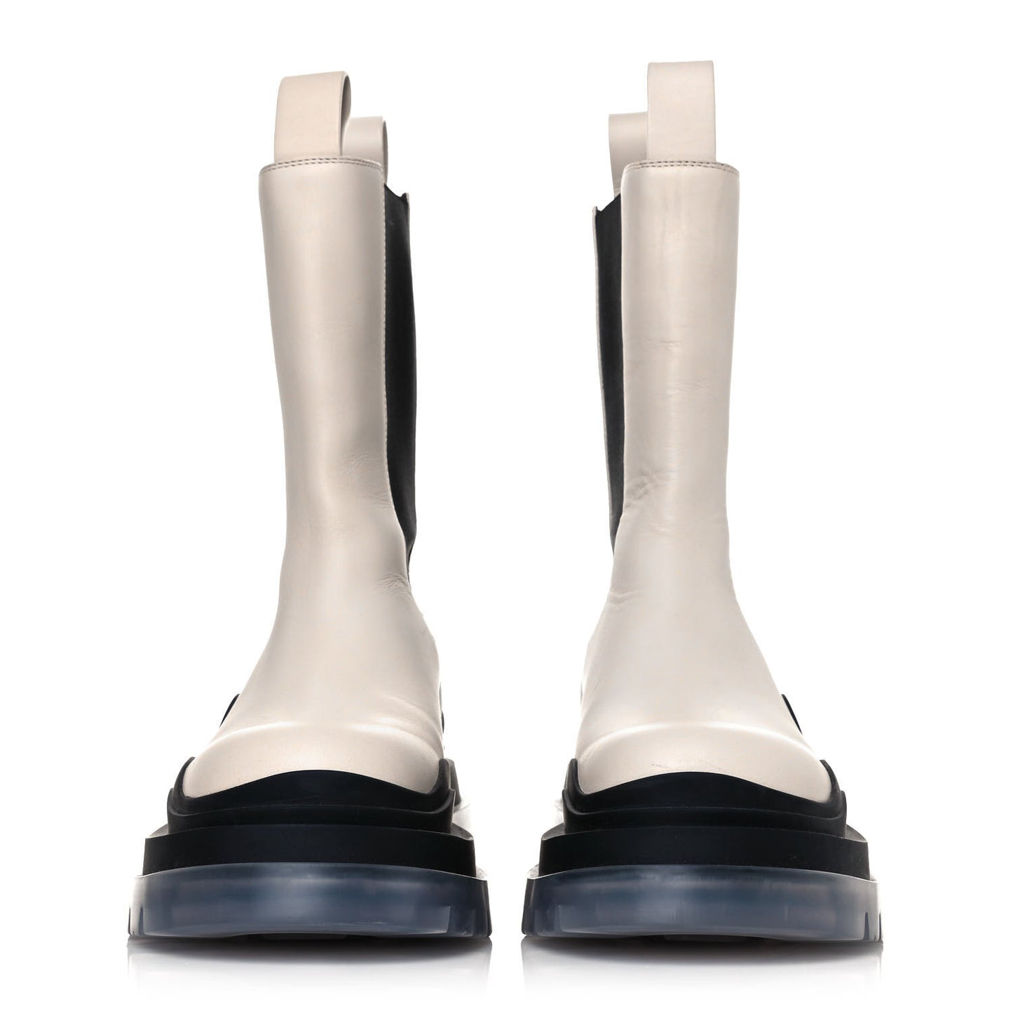 Calfskin The Tire Chelsea Boots 36 Wax Black Transparentt