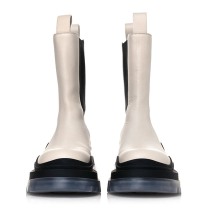 Bottega Veneta Calfskin The Tire Chelsea Boots 36 Wax Black Transparentt 2 of 7