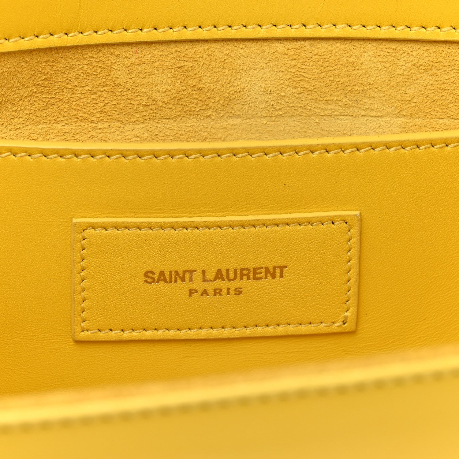 Saint Laurent Calfskin Classic Monogram Cassandre Clutch Soleil 6 of 11