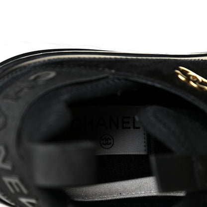 Chanel Velvet Calfskin Mixed Fibers CC Sneakers 40.5 Black 11 of 12