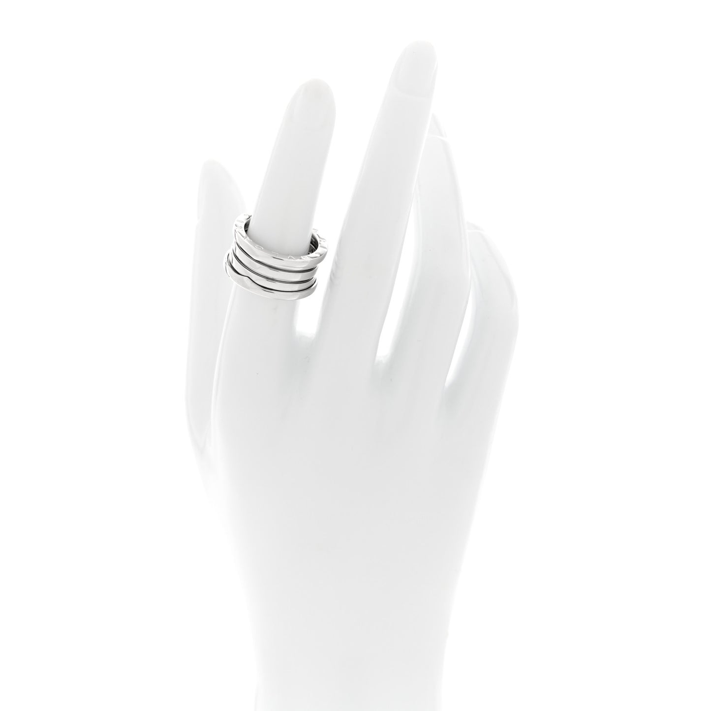 18K White Gold B.Zero1 Three-Band Ring 53 6.5