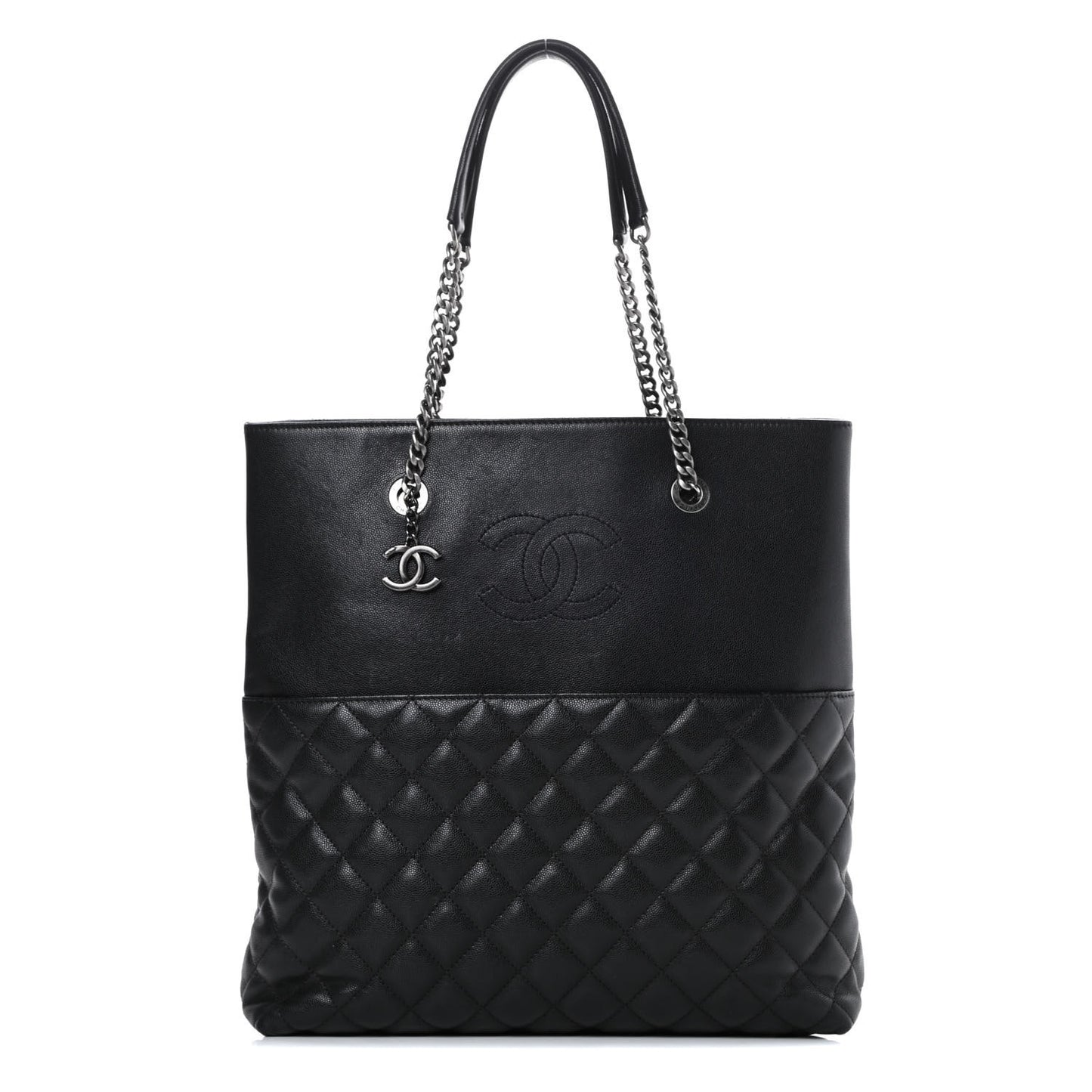Caviar Quilted Urban Delight Tote Black