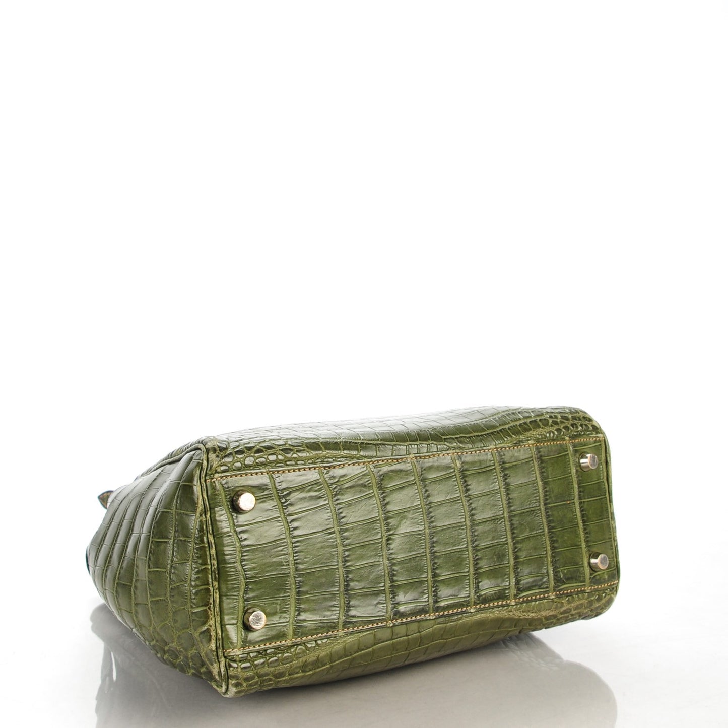 Shiny Niloticus Crocodile Kelly Sport 26 Vert Olive