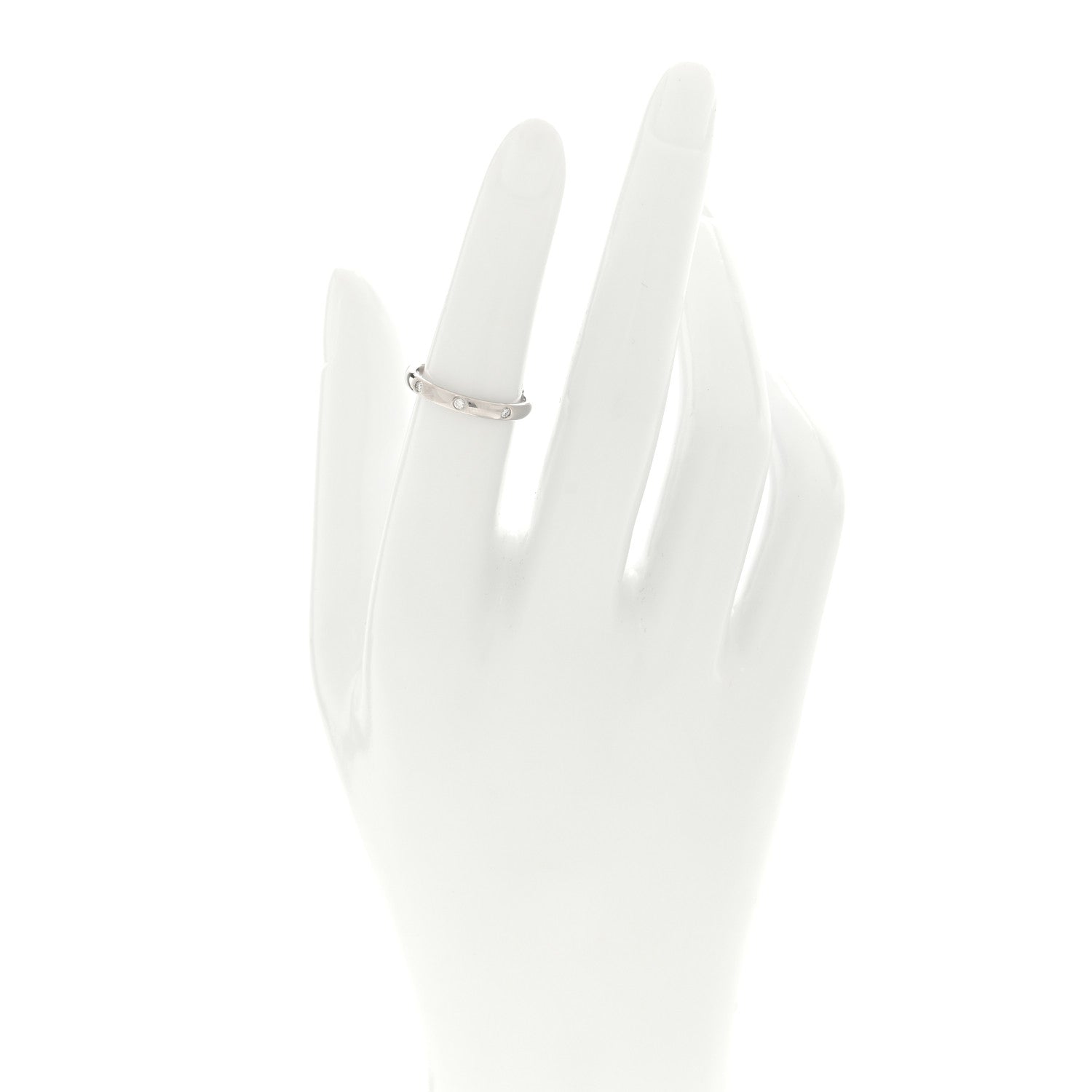 Van Cleef & Arpels Platinum Diamond Tendrement Etoiles Wedding Band Ring 50 5.25 2 of 5