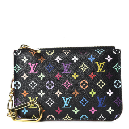 Louis Vuitton Monogram Multicolor Key Pouch Black Grenade 1 of 8
