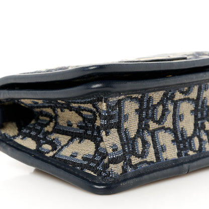 Christian Dior Oblique 30 Montaigne 2-In-1 Pouch Blue 9 of 11