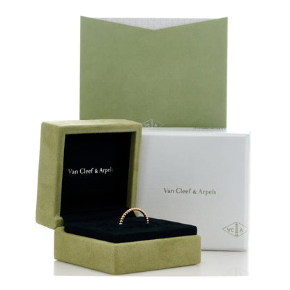 Van Cleef & Arpels 18K Rose Gold Small Perlee Ring 59 8.75 4 of 4