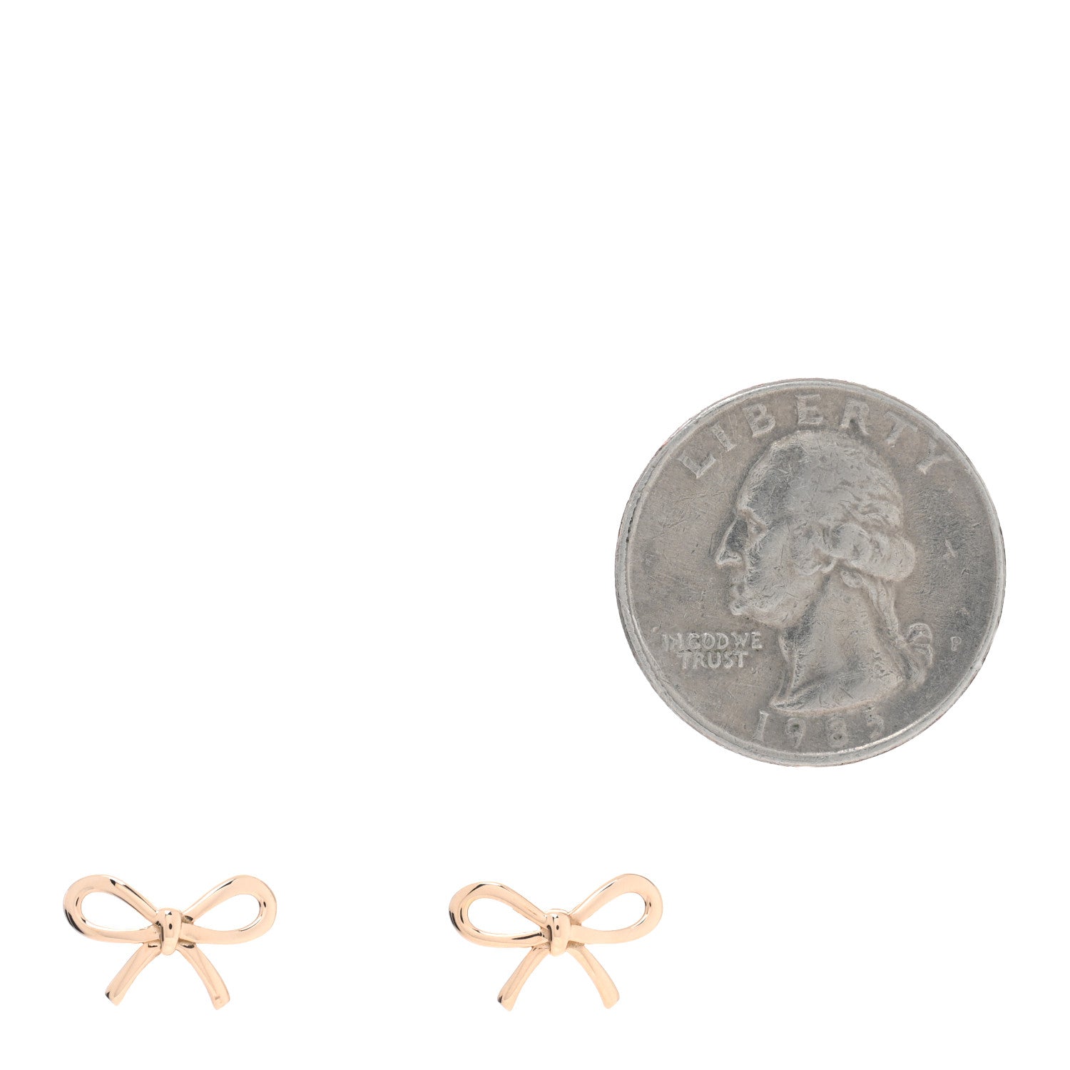 Tiffany 18K Rose Gold Bow Earrings 2 of 4