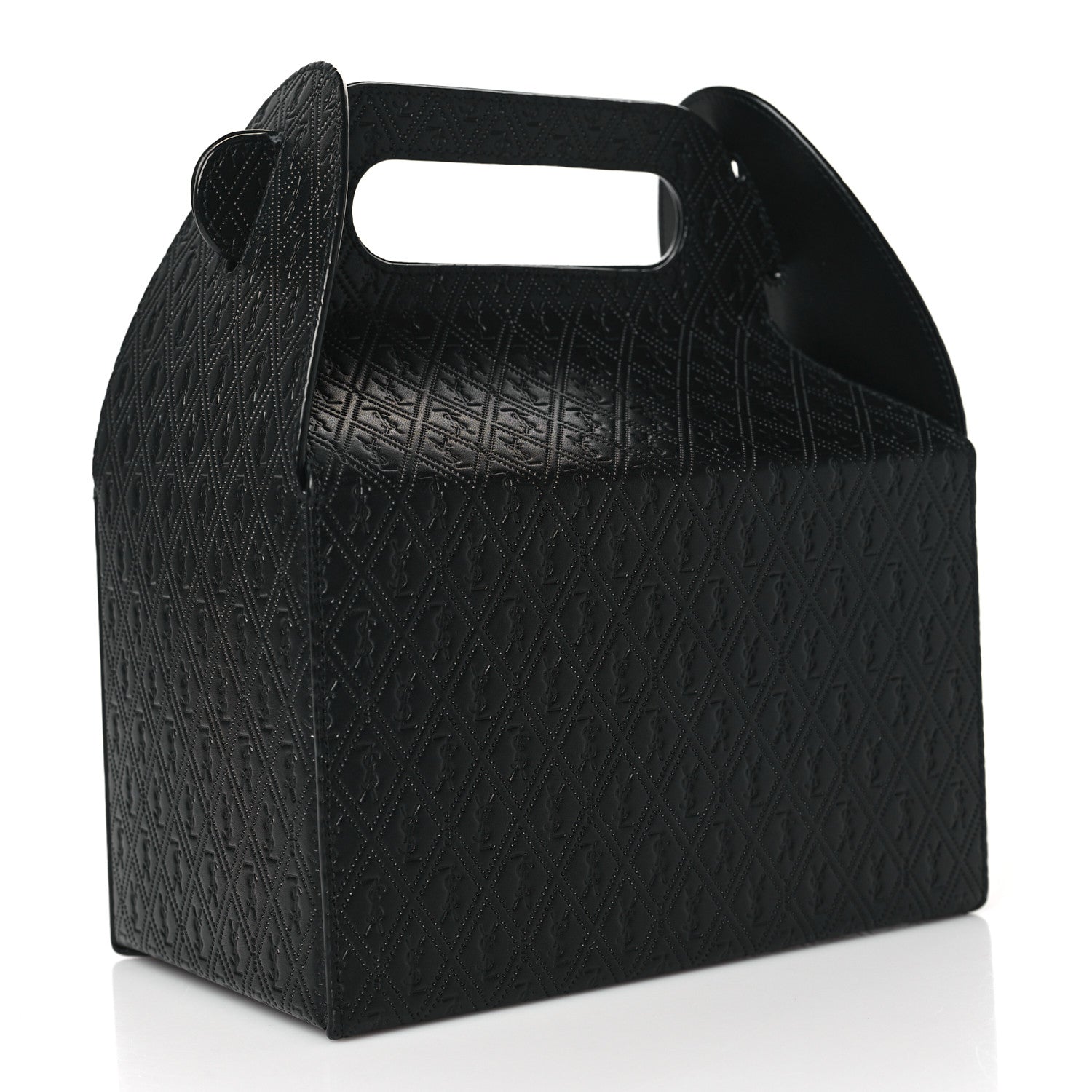 Saint Laurent Calfskin Monogram Take Away Box Black 3 of 9