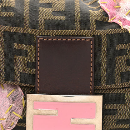 Fendi Zucca Flower Applique Baguette Tobacco 7 of 11