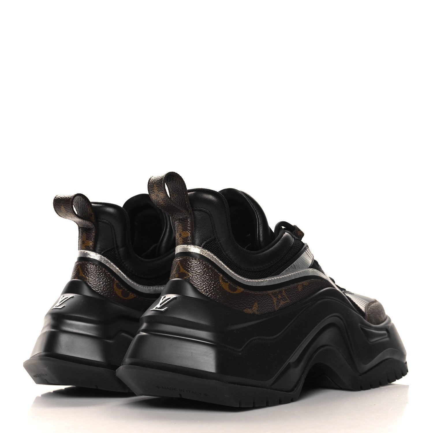 Louis Vuitton Calfskin Monogram LV Archlight 2.0 Platform Sneakers 37 37 Black 5 of 9