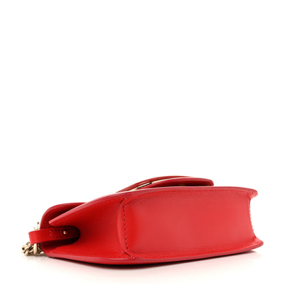 Valentino Garavani Calfskin Enamel Vlogo Small Loco Shoulder Bag Rouge Pur 4 of 10