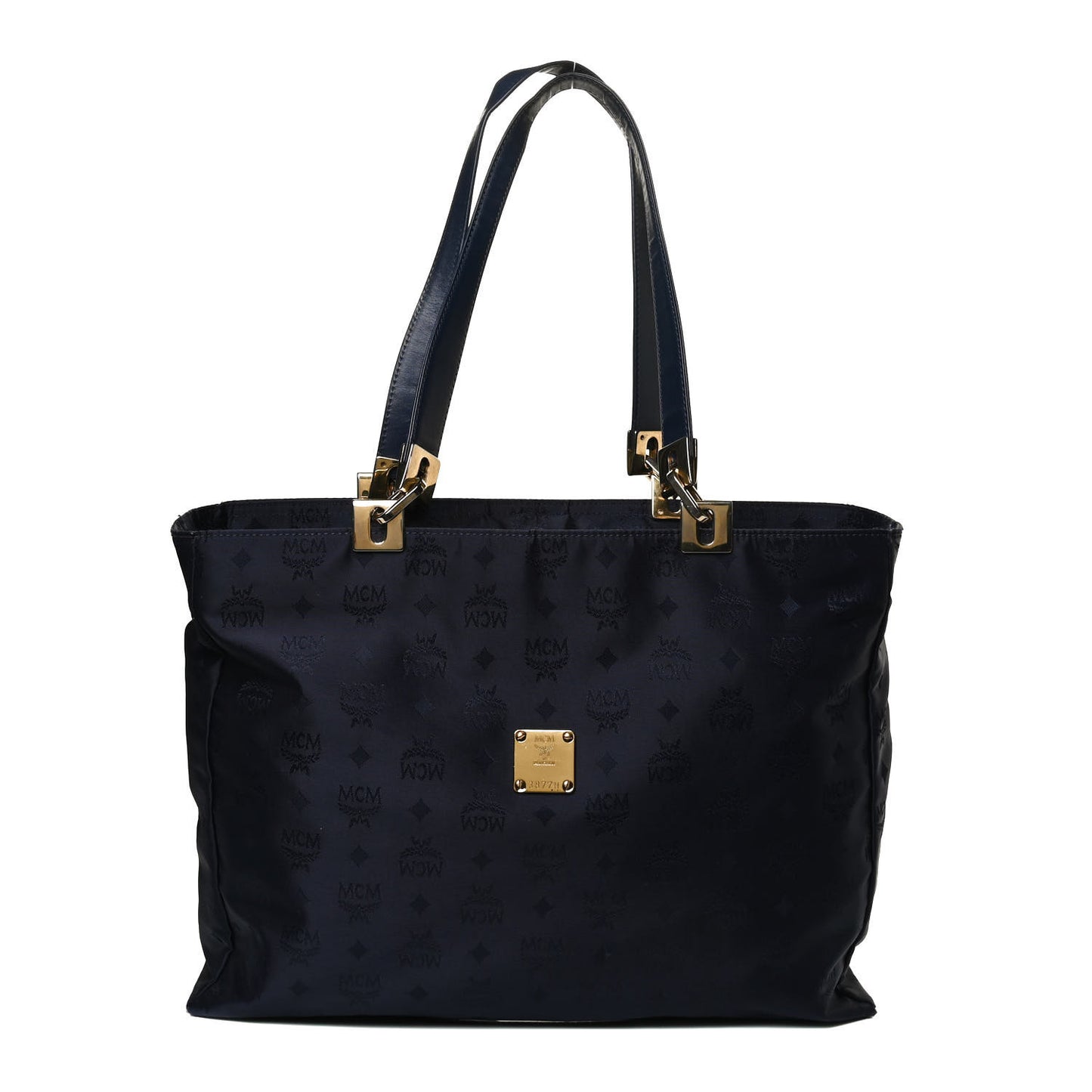 Nylon Monogram Tote Blue