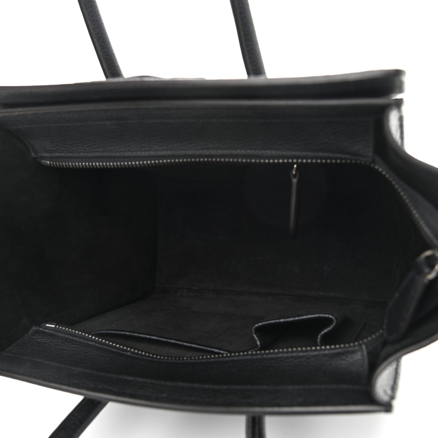 Drummed Calfskin Micro Luggage Black