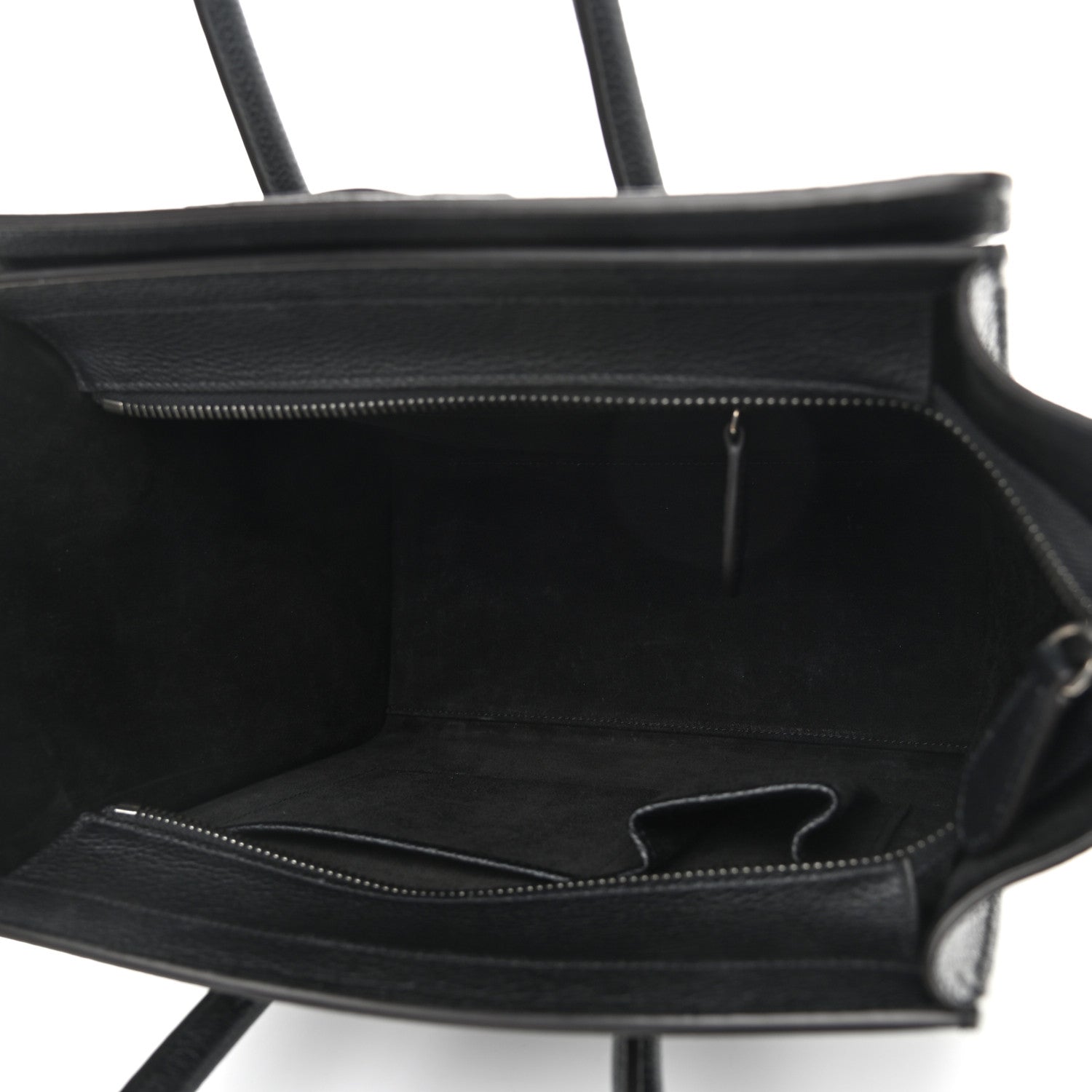 Celine Drummed Calfskin Micro Luggage Black 5 of 9