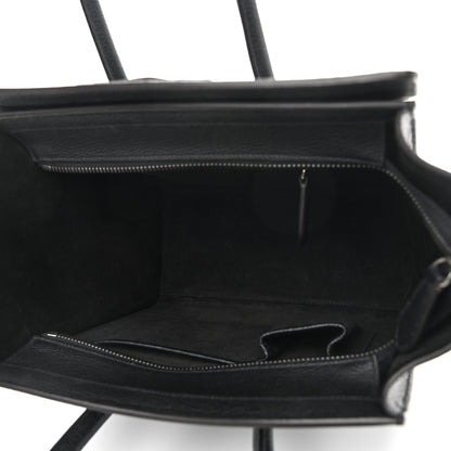 Celine Drummed Calfskin Micro Luggage Black 5 of 9