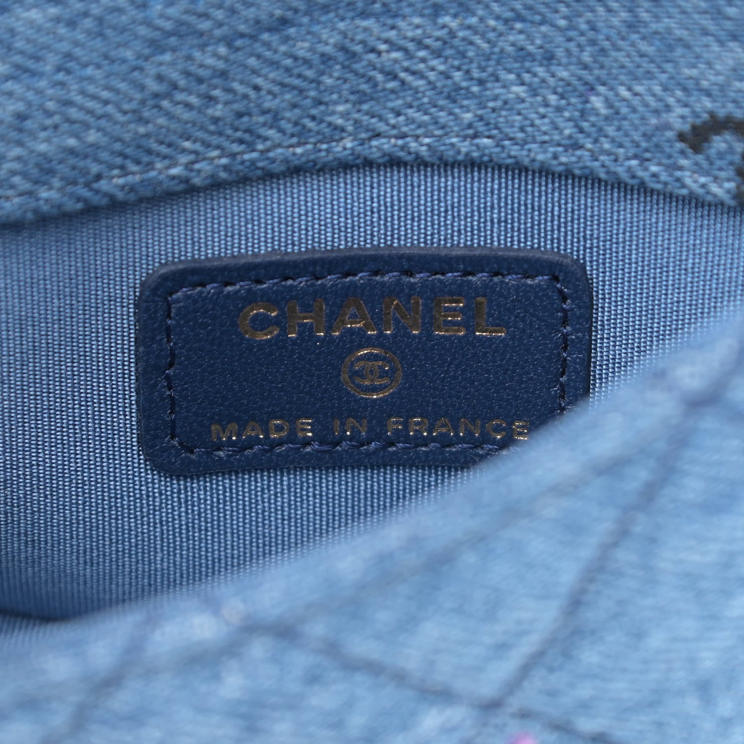 Chanel Denim Quilted Denim Mood Clutch With Chain Blue Multicolor 6 of 11