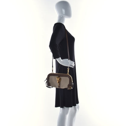 Burberry Bridle Nubuck Alma Fox Clutch Taupe Brown 2 of 12