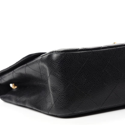 Chanel Caviar Quilted Jumbo Single Flap Black 6 of 11