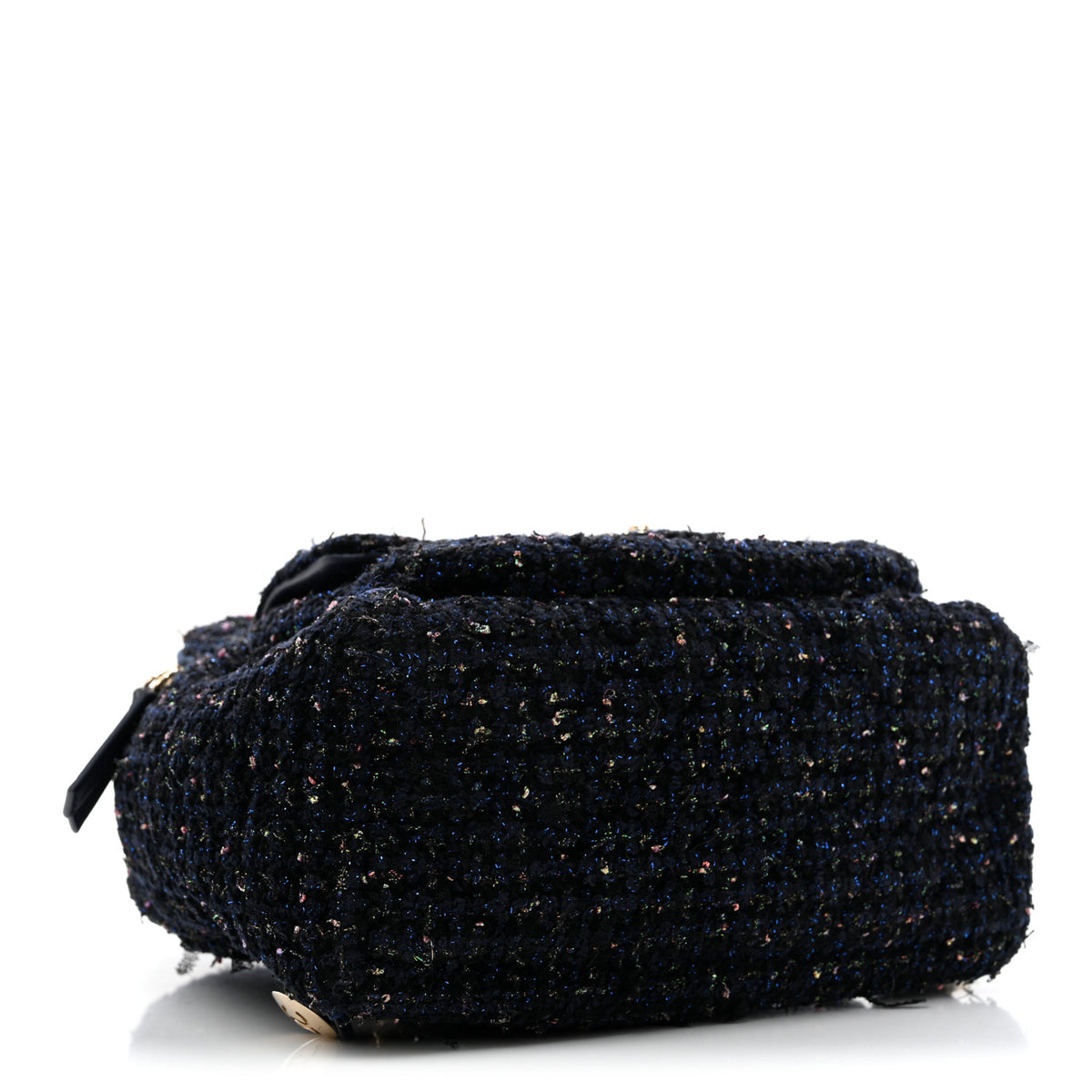 Chanel Tweed Front Pocket Backpack Navy 4 of 12