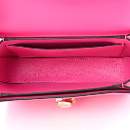 Valentino Garavani Smooth Calfskin Enamel Tonal Small Rockstud23 Shoulder Bag Pink PP 5 of 17