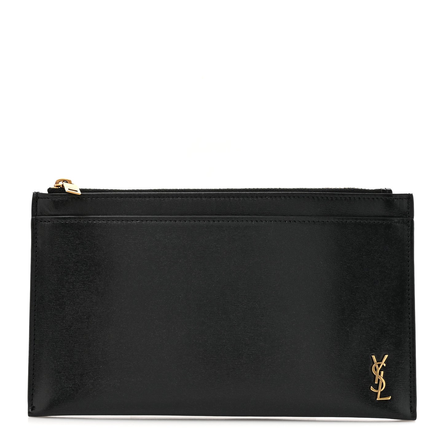 Smooth Calfskin Monogram Bill Pouch Black