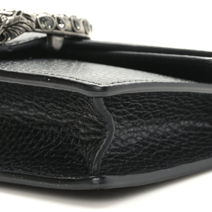 Gucci Calfskin Super Mini Dionysus Shoulder Bag Black 8 of 9