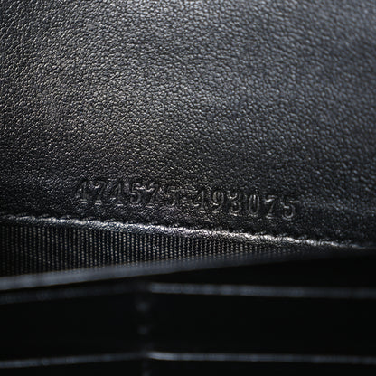 Gucci Calfskin Matelasse GG Marmont Chain Wallet Black 7 of 11